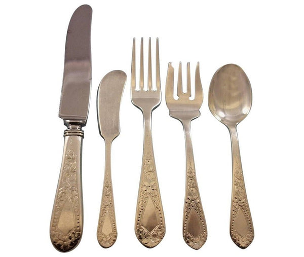 Betsy Patterson Engraved by Stieff Sterling Silver Flatware Set Service 67 pcs