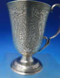 English Sterling Silver Child's Cup Bright-Cut Engraved w/ Baskets #585 (#6258)