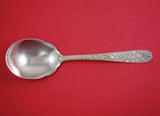 Repousse by Kirk Sterling Silver Berry Spoon Scalloped 9" Serving Antique