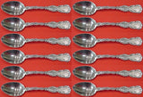 Louis XV By Whiting Sterling Silver Demitasse Spoon Set 12 pieces 4"