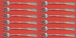 Mary II by Lunt Sterling Silver Cocktail Fork Set of 12 pcs 5 1/2"