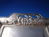 Japanese Sterling Silver Smoking Set 3pc with Applied Flowers Leaves (#6071)