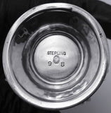 Arts and Crafts Sterling Silver Pepper Shaker Large #98 w/ Leaves Beads (#8928)