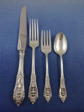Rose Point by Wallace Sterling Silver Flatware Set for 8 Service 40 pcs Dinner