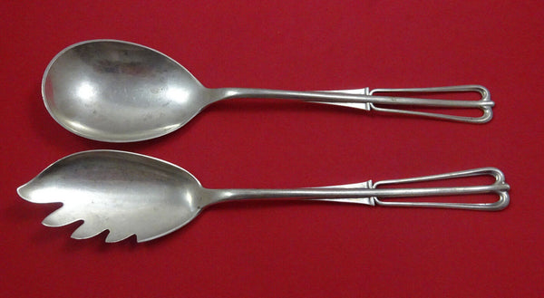 Cohr Sterling Silver Salad Serving Set 2pc AS FH Pierced Handle 11"