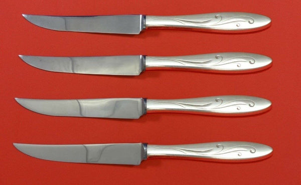 Awakening by Towle Sterling Silver Steak Knife Set 4pc HHWS  Custom Made 8 1/2"