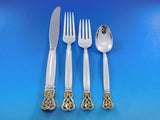 Celtic Weave Gold by Towle Sterling Silver Flatware Set for 8 Service 32 pieces