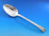 Lap Over Edge Acid Etched Tiffany Sterling Stuffing Spoon with Pine Cones 11"