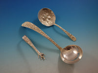 Repousse by Kirk Sterling Silver Flatware Set for 12 Service 134 Pieces Dinner