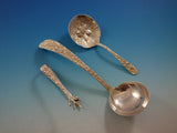 Repousse by Kirk Sterling Silver Flatware Set for 12 Service 134 Pieces Dinner