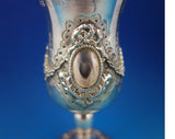 Judaica Sterling Silver Seder Cup GW w/ Applied Wreaths Swags Flowers 6" (#8788)