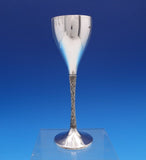 Peter Michael Lunn English Estate Sterling Silver Champagne Flute GW Bark #7616
