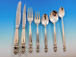 Royal Danish by International Sterling Silver Flatware Set for 8 Service 56 pcs