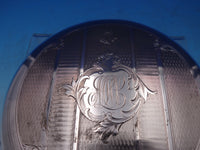 Reed and Barton Sterling Silver Hand Mirror #N291 Engine Turned Engraved (#6579)