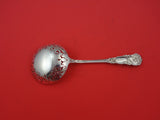 Trajan by Reed and Barton Sterling Silver Pea Spoon Gold-Washed Pierced 8 1/4"
