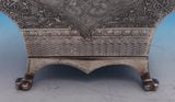 American Silverplate Tea Caddy Middle Eastern Motif Circa 1880 4 1/2" (#9261)