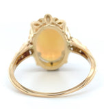 2.96ct Genuine Natural Opal 14k Yellow Gold Ring w/ Decorative Setting (#J6080)