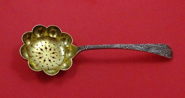 Antique Engraved by Tiffany and Co Sterling Silver Sugar Sifter Gold Washed 7"