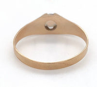 10k Yellow Gold Belcher Small Genuine Natural Opal Child's Ring Size 5.5 #J6618