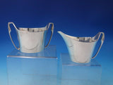 Charlotte by Hans Hansen Danish Sterling Silver Tea Set 4pc with Tray (#5190)