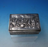 Danish .833 Silver Box with Repoussed Street and Pastoral Scenes (#5375)