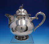 DGH Goldsmith Danish Sterling Silver Tea Set 4pc Handwrought Grape Motif (#4734)