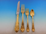 Sir Christopher Gold by Wallace Sterling Silver Flatware Set Vermeil 188 pcs Din