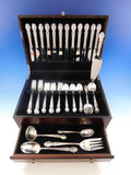 Brocade by International Sterling Silver Flatware Set for 12 Service 65 pcs