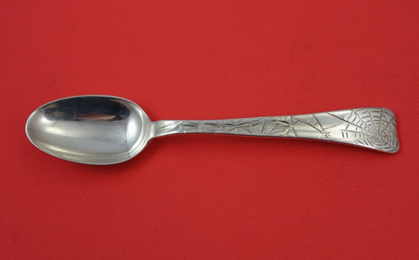Lap Over Edge Acid Etched By Tiffany Sterling Place Soup Spoon w/ spider web 7"