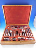Chrysanthemum Tiffany Sterling Silver Flatware Set Service 246 pcs Fitted Chest