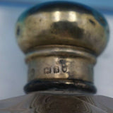 English Victorian Sterling Silver & Glass Dresser Jar Rectangle London (#6633)