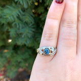 14k Gold .63ct Blue Montana Genuine Natural Sapphire from Rock Creek, MT #J6391