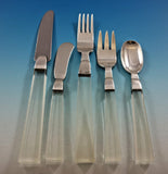 Porter Blanchard Sterling Silver & Lucite Flatware Set Service 43 Pieces Modern