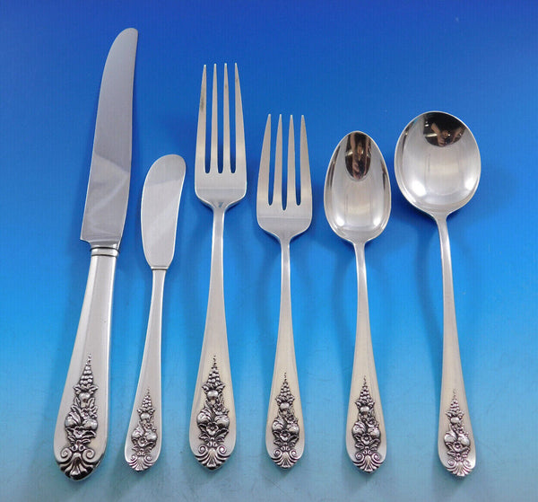 Pendant of Fruit by Lunt Sterling Silver Flatware Set for 12 Service 84 pieces
