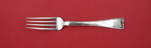 Lap Over Edge Hand Engraved By Tiffany Sterling Dinner Fork w/ turtle 8"