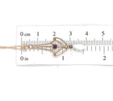 Gold 10k Lavaliere with Purple Paste Glass Victorian Jewelry (#J6065)