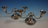 Talisman Rose by Frank Whiting Sterling Silver Console Candlestick Set 2pc #2365