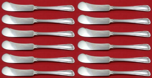 Old French by Gorham Sterling Silver Butter Spreader flat handle Set 12 pcs
