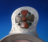 JF English Sterling Silver Wine Taster with Applied Stones Bright-Cut (#5180)