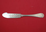 Wood and Hughes Sterling Silver Master Butter flat handle BC hammered 7 1/2"