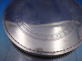 German .833 Silver Jewelry Box Round Hinged Lid Dutch Hatchet Remark BC (#6612)