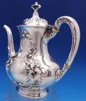 Eton by Wallace Sterling Silver Coffee Pot Large Art Nouveau #1160 8" (#8401)