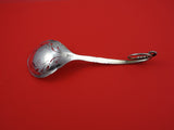 Ornamental #41 By Georg Jensen Sterling Silver Ice Spoon Pierced w/ Flowers 8"