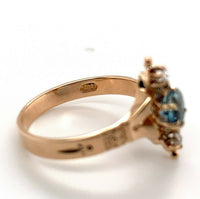 10k Yellow Gold .48ct Fine Genuine Natural Aquamarine Ring (#J5563)