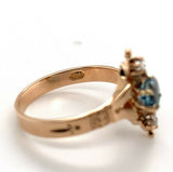 10k Yellow Gold .48ct Fine Genuine Natural Aquamarine Ring (#J5563)