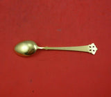 Anitra by Th. Olsens .830 Silver Demitasse Spoon Yellow Enamel Vermeil 4 1/2"