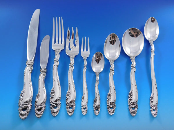 Decor by Gorham Sterling Silver Flatware Service for 12 Set Service 121 Pieces