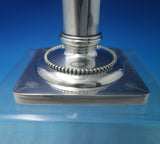 Beaded by Bigelow Kennard Sterling Silver Candlestick Pair #10 BC w/Wreath #6362