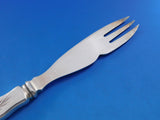 Lap Over Acid Etched by Tiffany Sterling Silver Melon Fork Knife Mushrooms 8 1/8