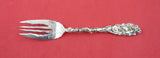 Hizen by Gorham Sterling Silver Fish Fork HH AS w/ acid etched flowers 6 5/8"